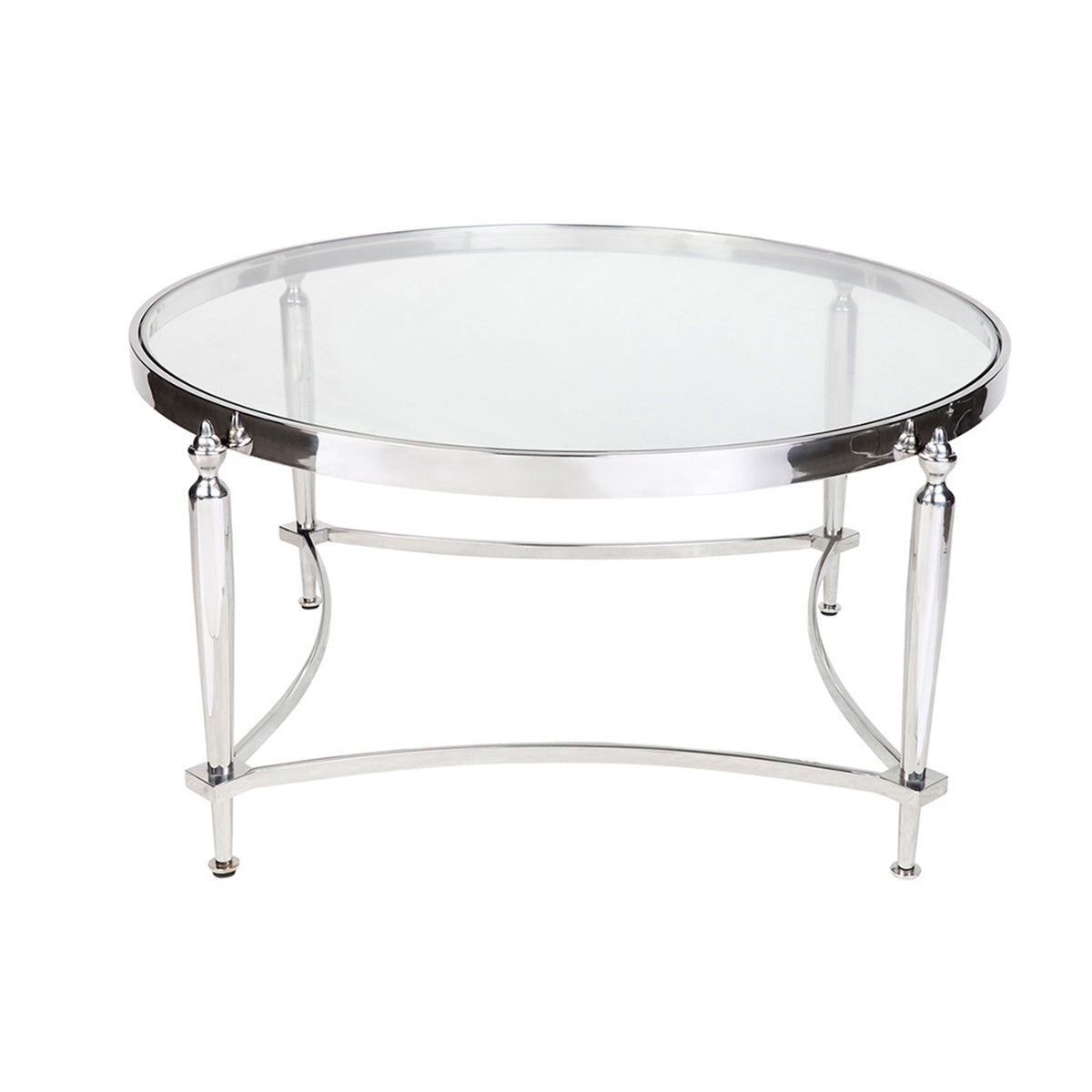 Jak Glass Coffee Table - Nickel **discontinued**