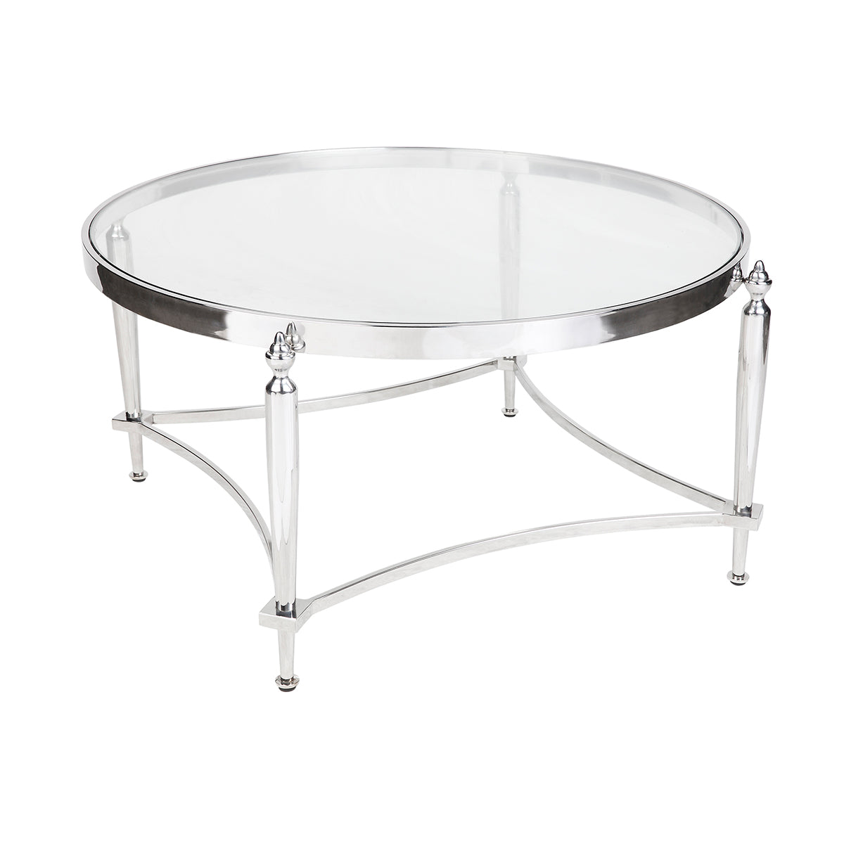 Jak Glass Coffee Table - Nickel **discontinued**