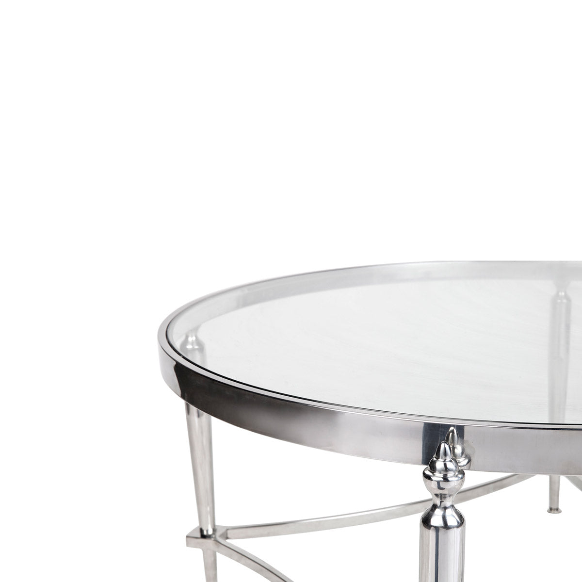 Jak Glass Coffee Table - Nickel **discontinued**