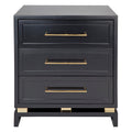 Pearl Bedside Table - Large Black