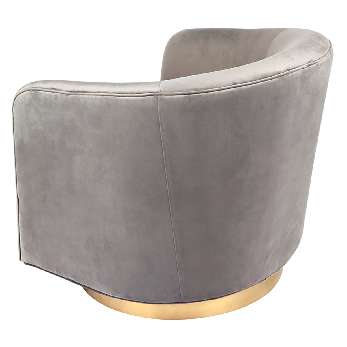 Belvedere Swivel Arm Chair - Charcoal Velvet