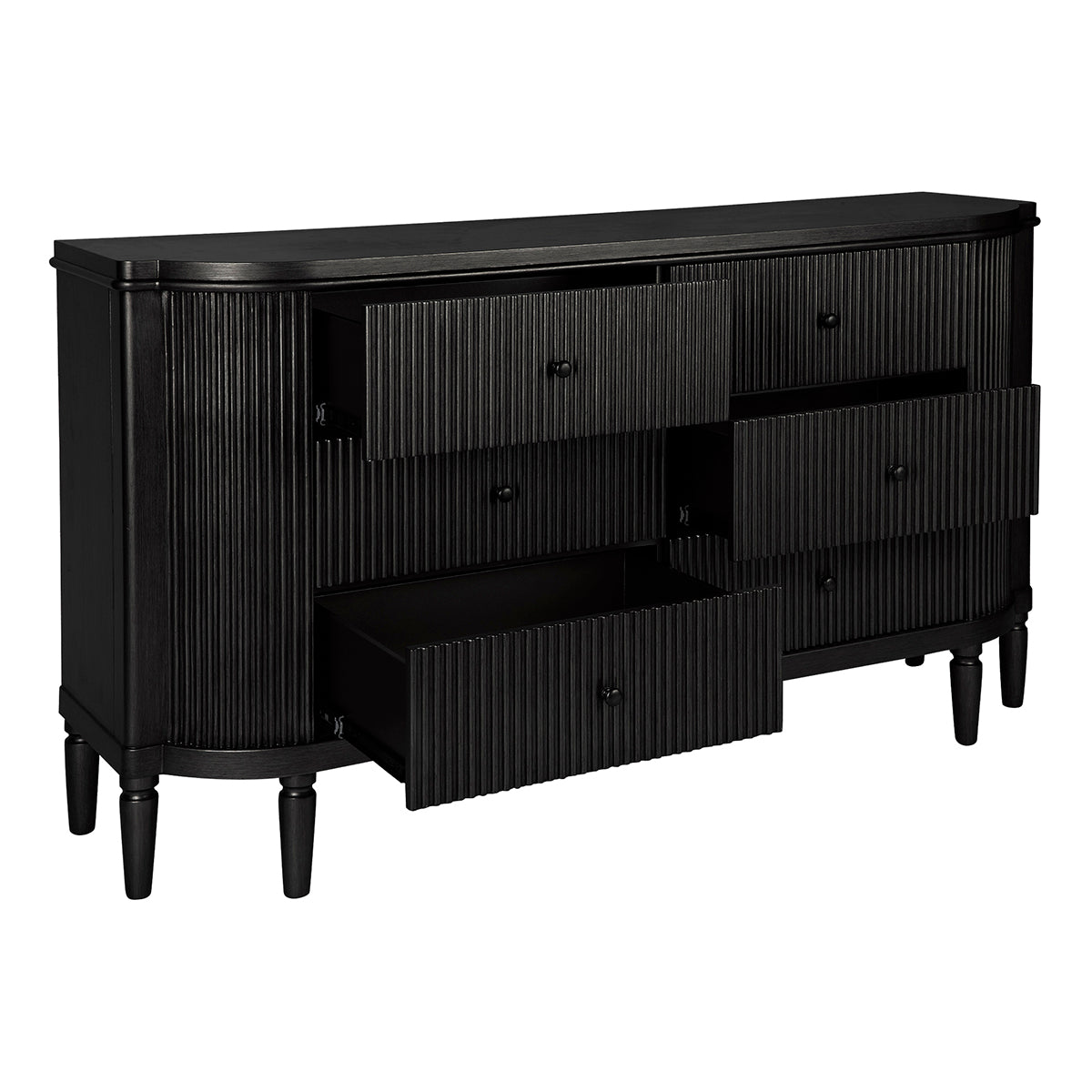 Arielle 6 Drawer Chest - Black