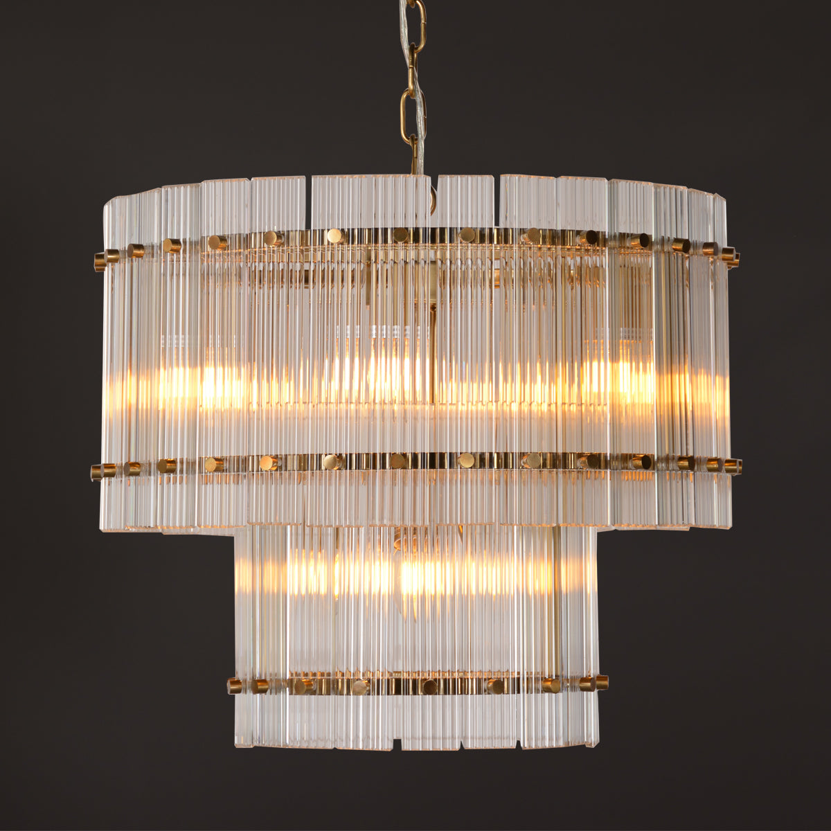 Paloma Pendant - 2 Tier Brass