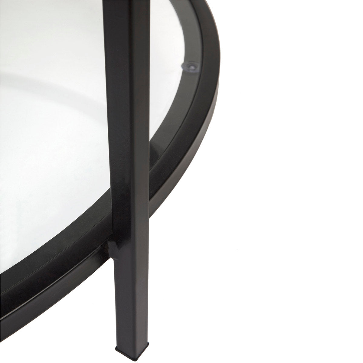 Cocktail Glass Round Coffee Table - Black