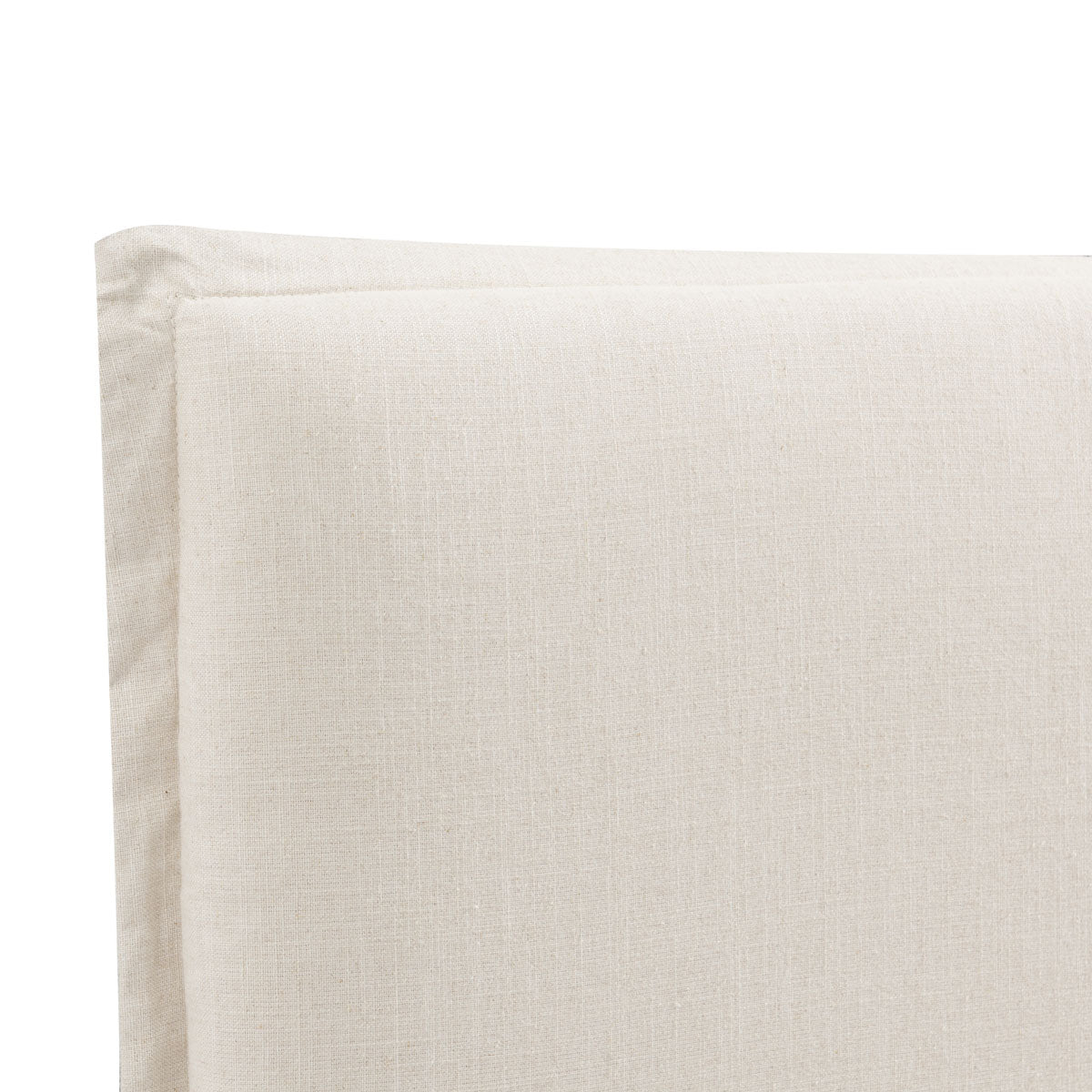 Brighton Slip Cover Queen Bedhead w Valance - Natural Linen