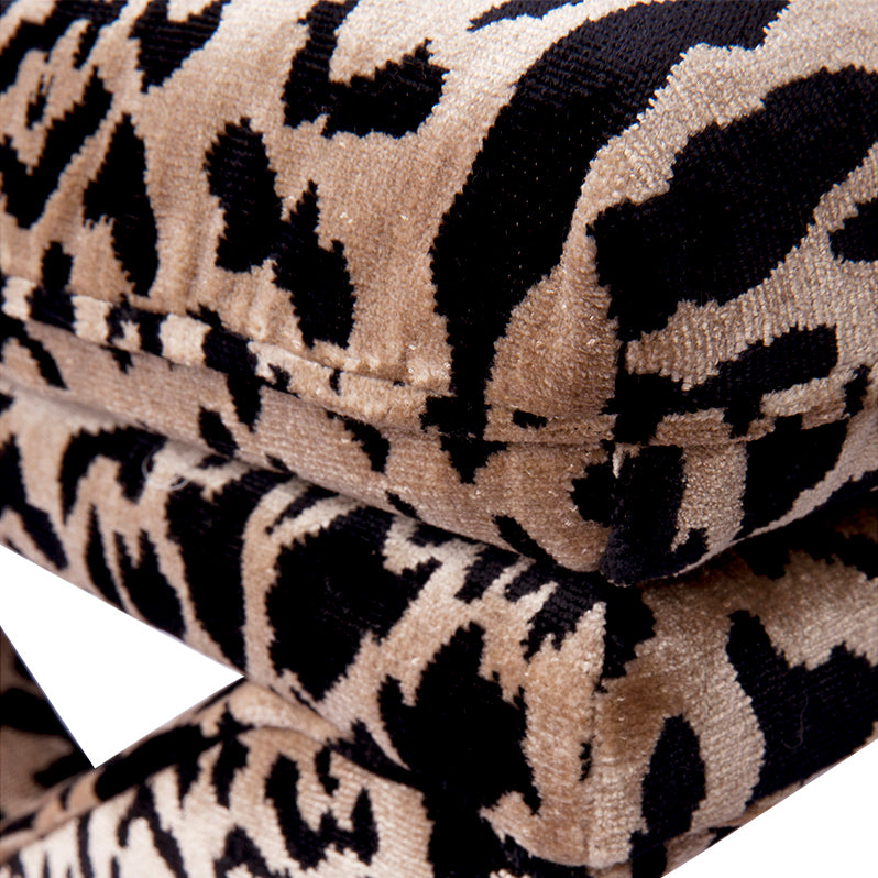 Candace Stool - Leopard Chenille