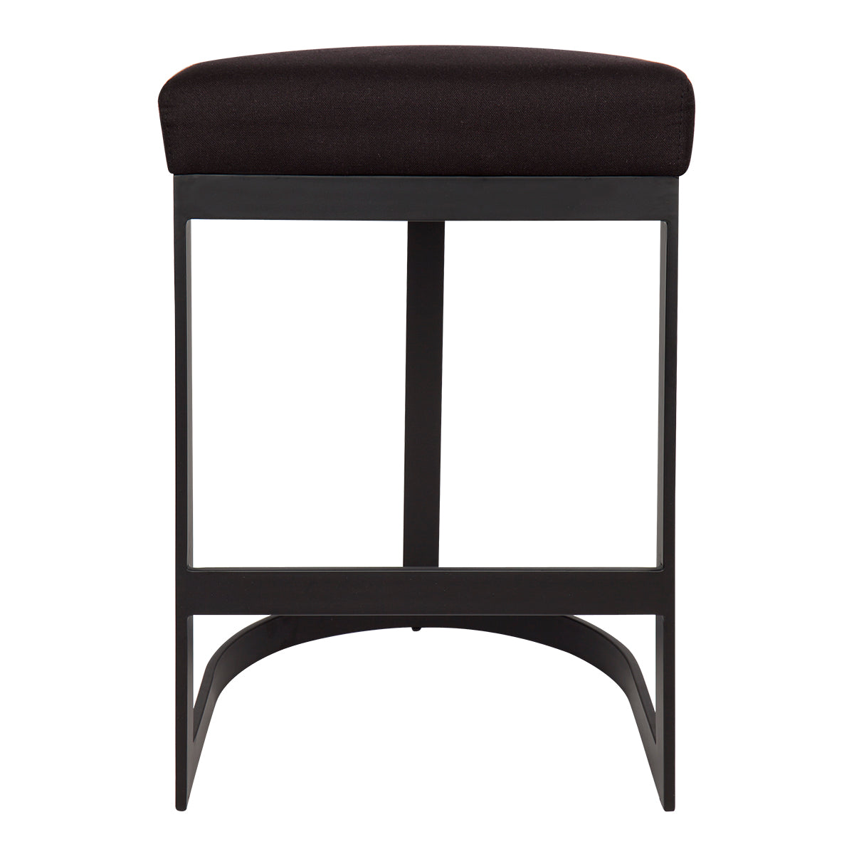 Brooke Black Kitchen Stool - Black Linen