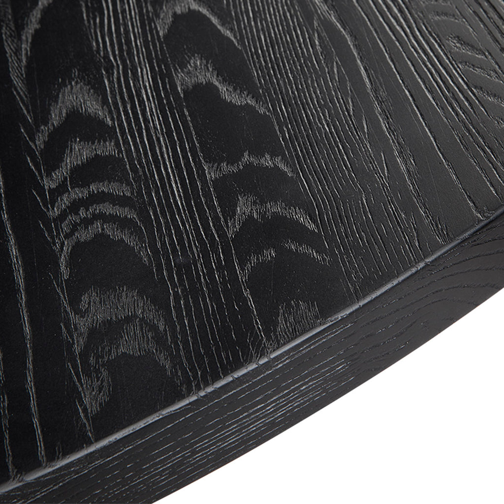 Leeton Round Dining Table - 1.5m Black