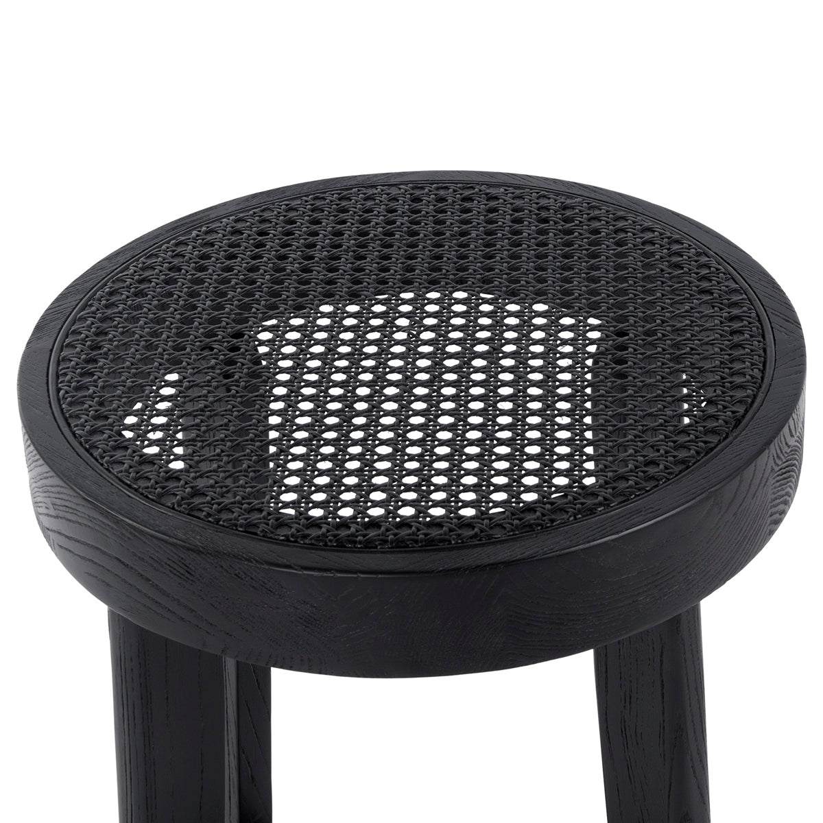 Cape Byron Rattan Kitchen Stool - Black