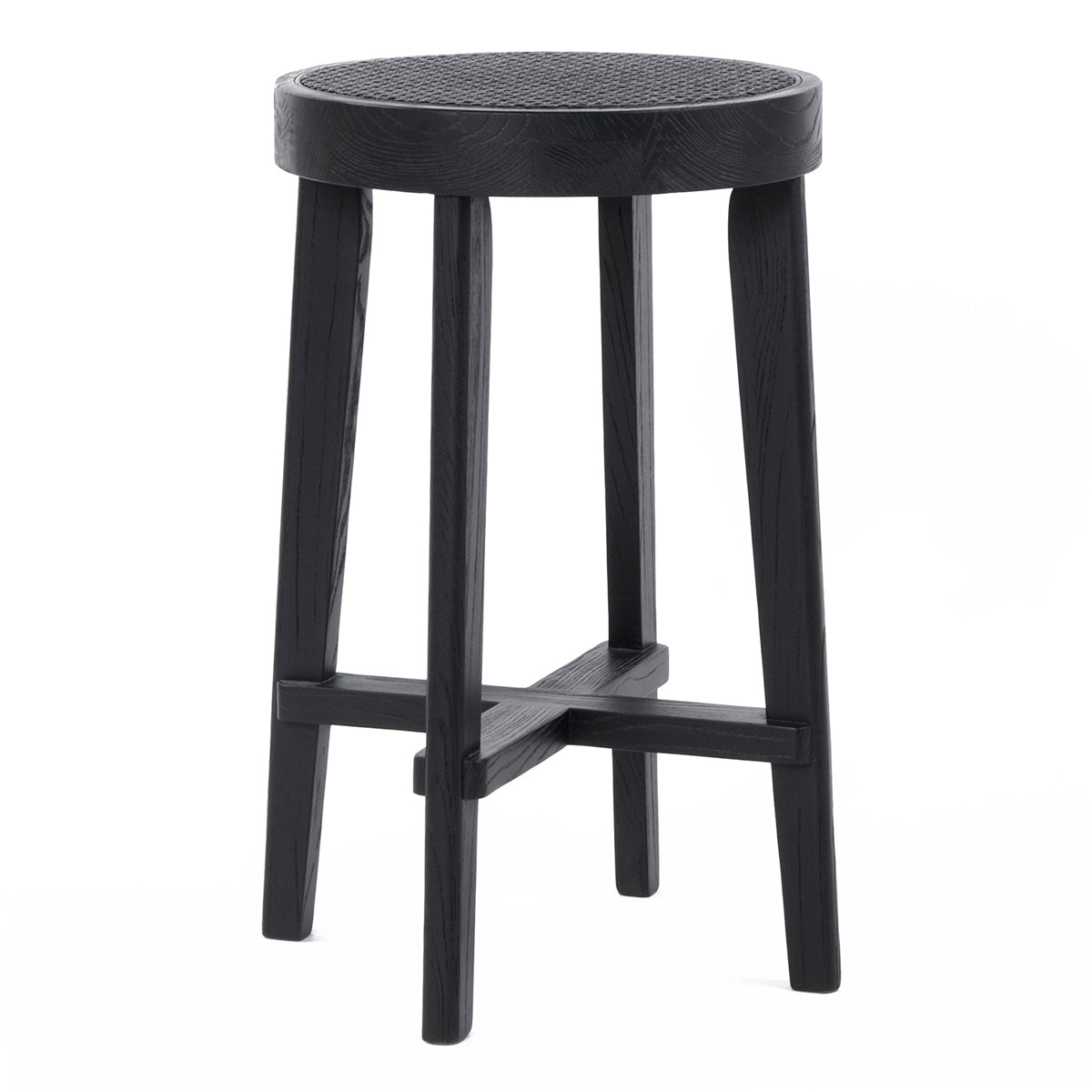 Cape Byron Rattan Kitchen Stool - Black