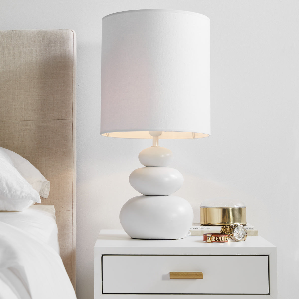 Koa Table Lamp - White Matt Ceramic