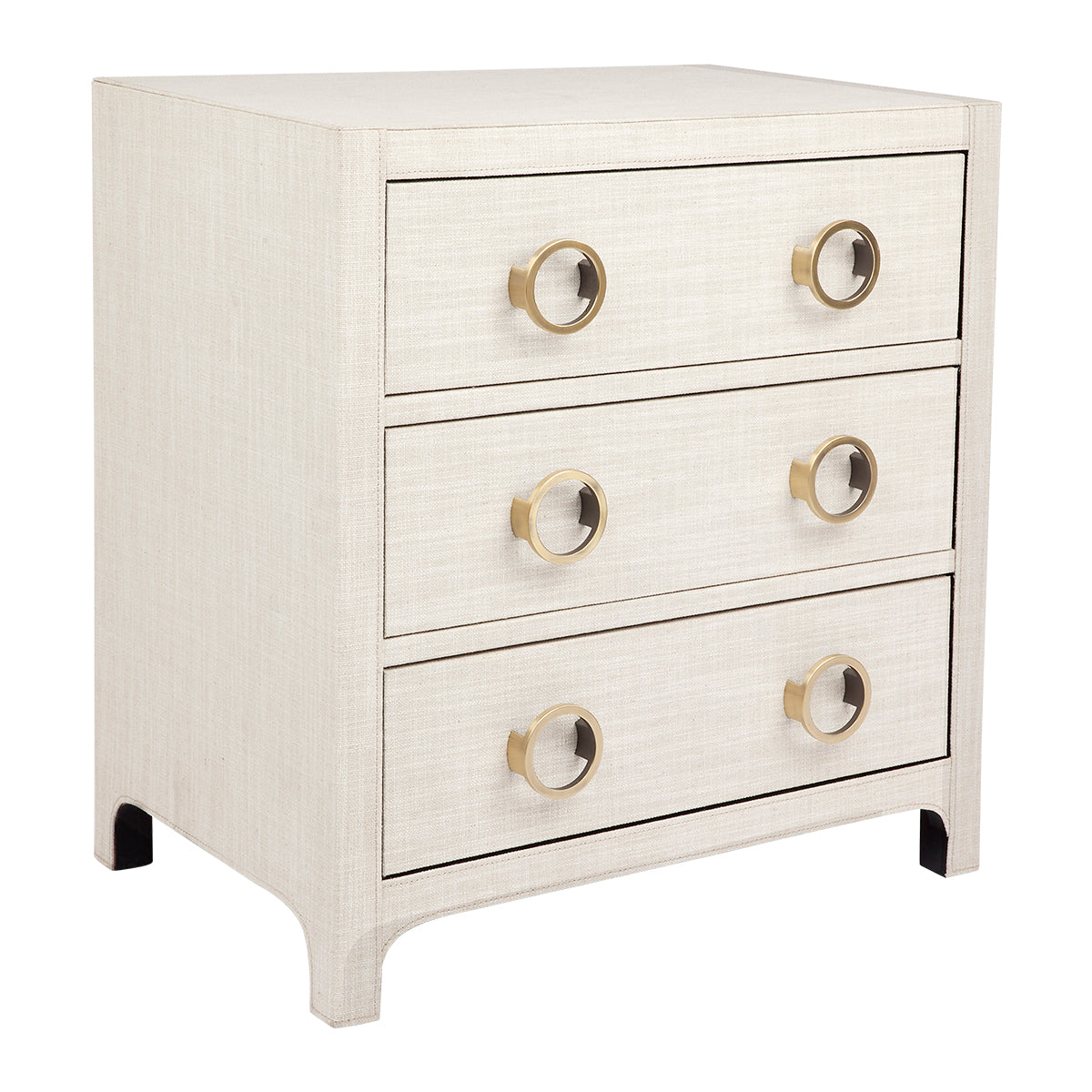 Astley Upholstered Bedside Table - Natural