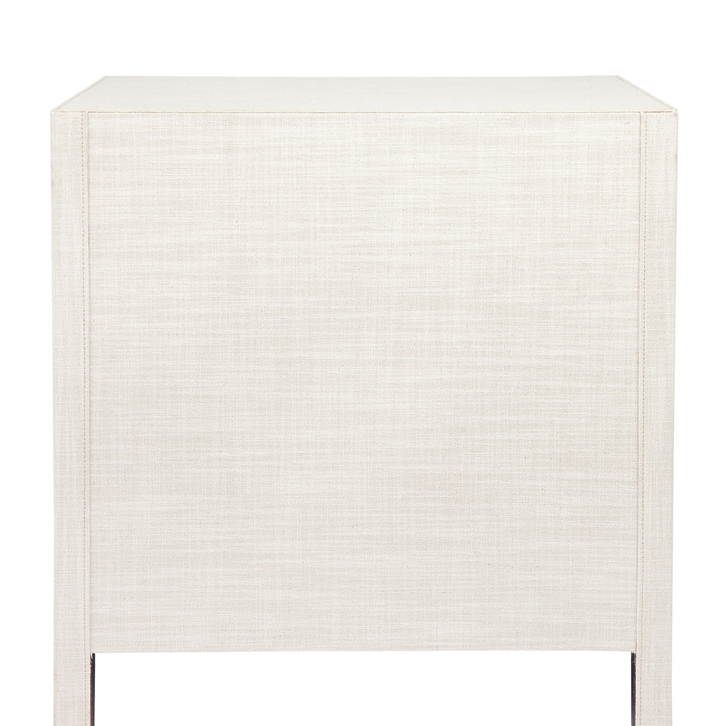 Astley Upholstered Bedside Table - Natural