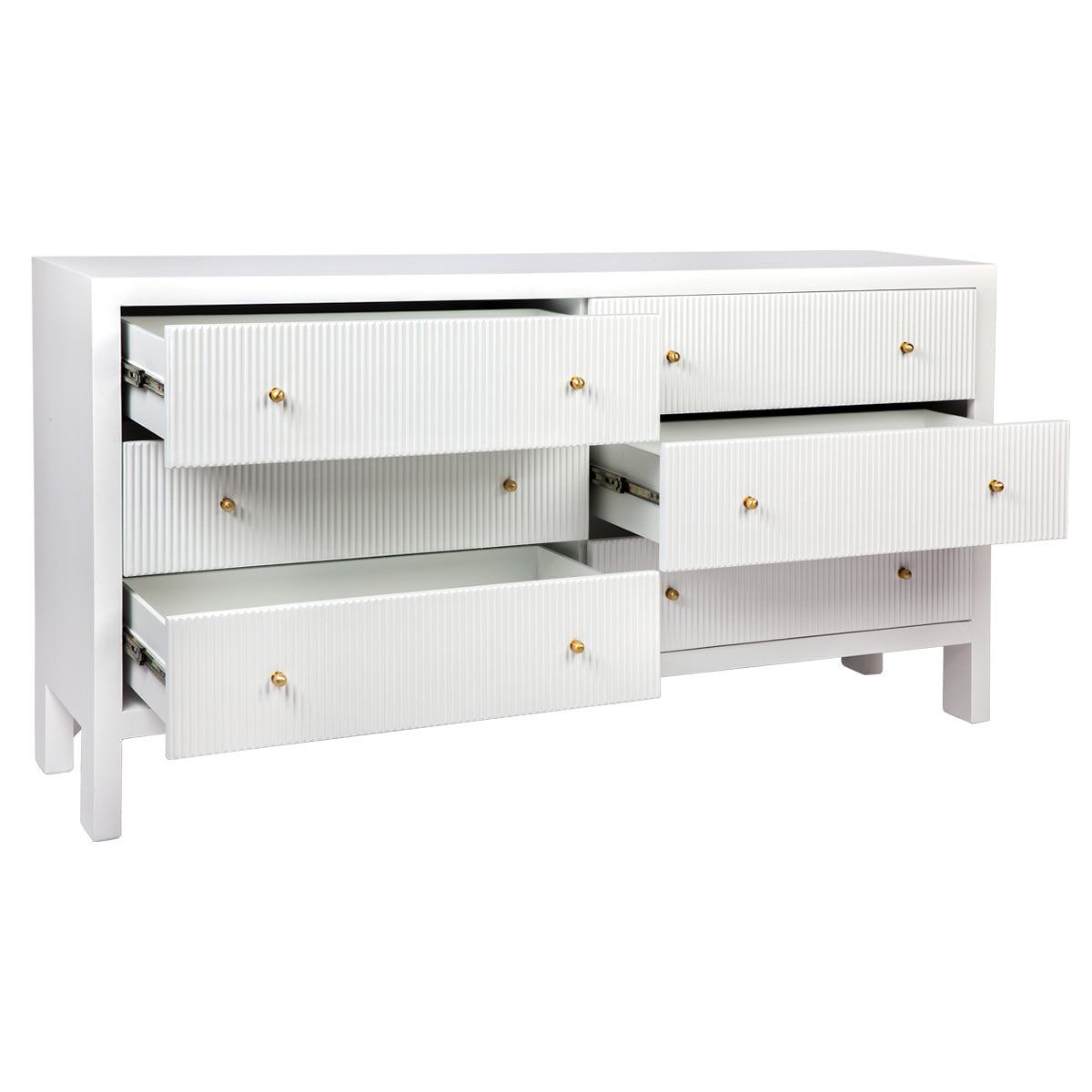 Ariana 6 Drawer Chest - White