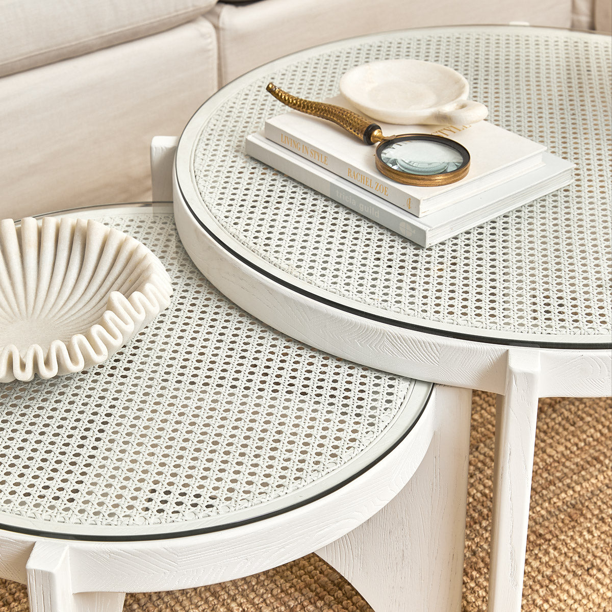 Oasis Rattan Coffee Table - Large White