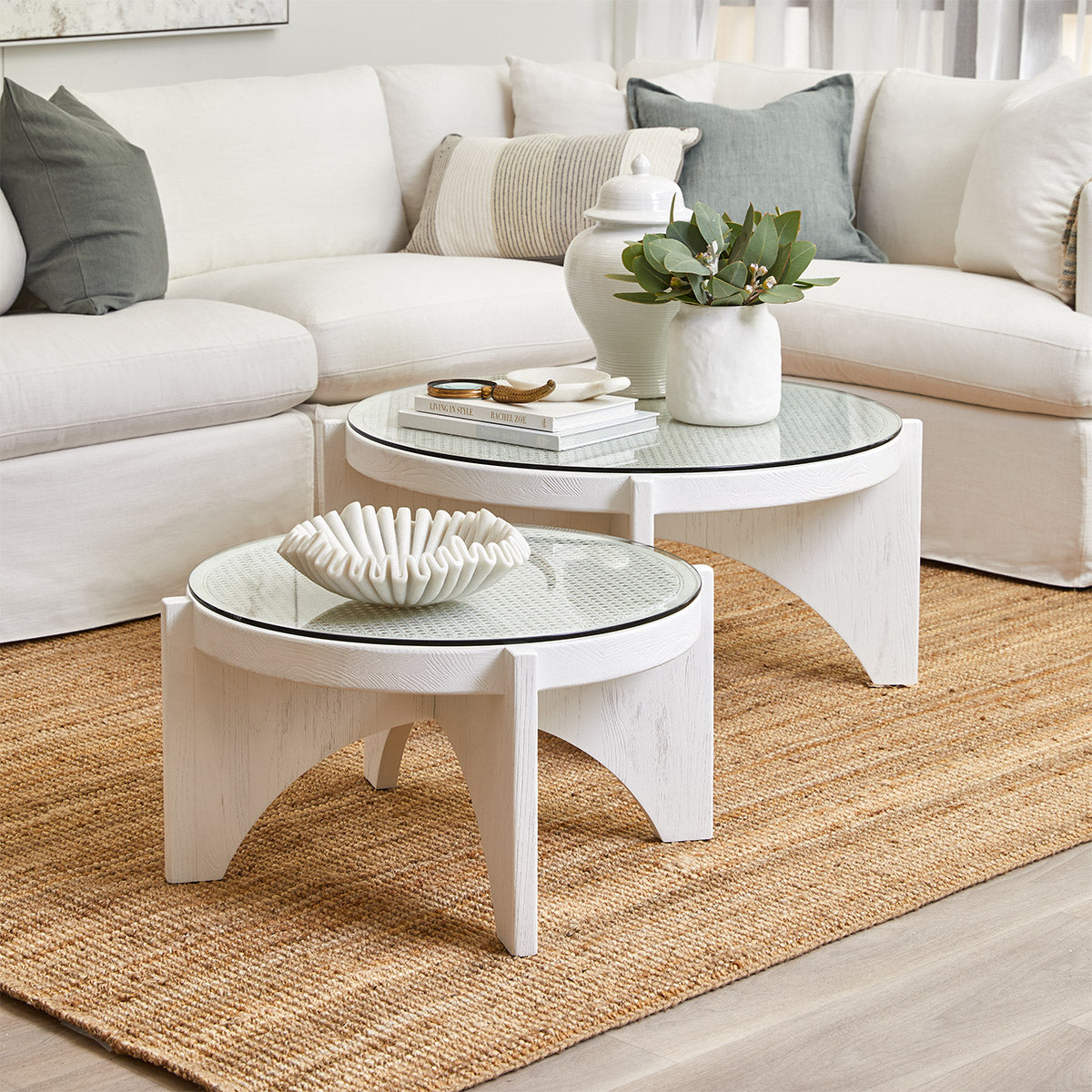 Oasis Rattan Coffee Table - Medium White