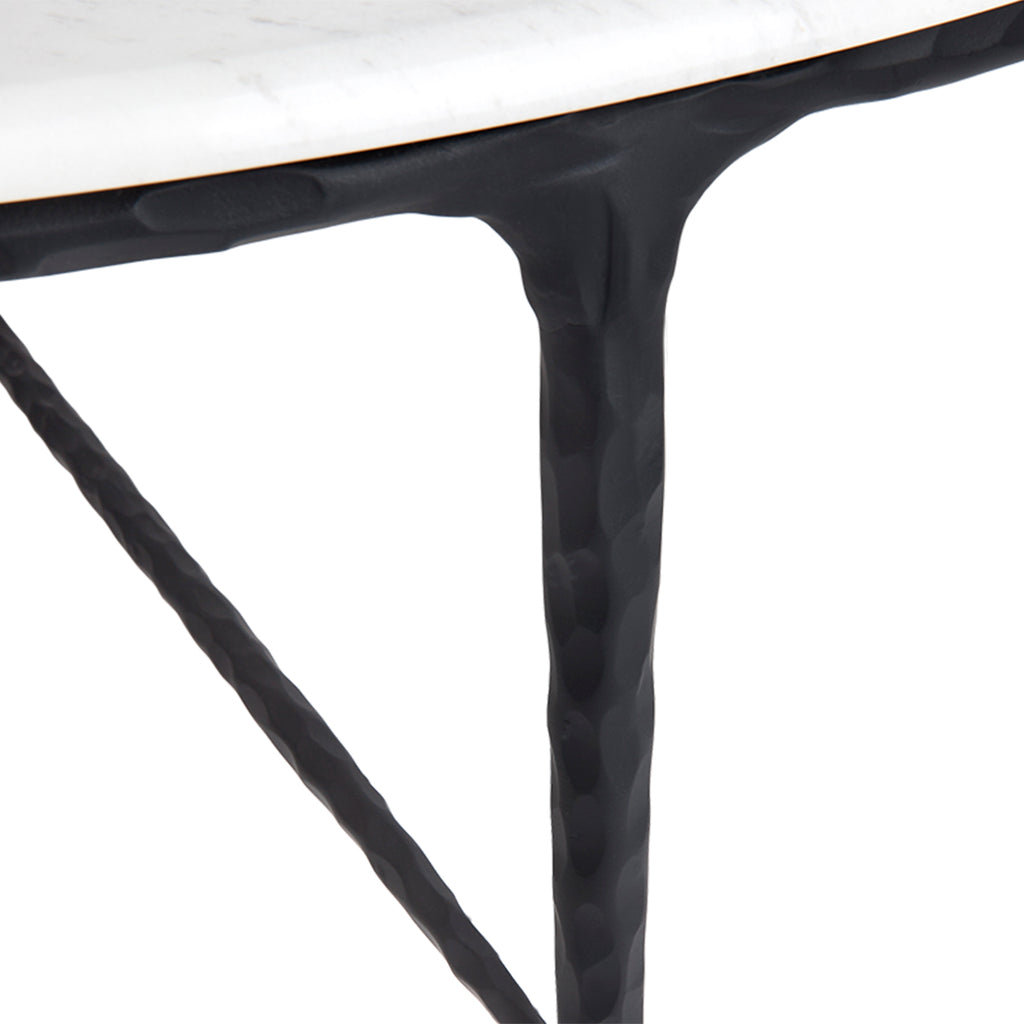 Heston Round Marble Coffee Table - Black