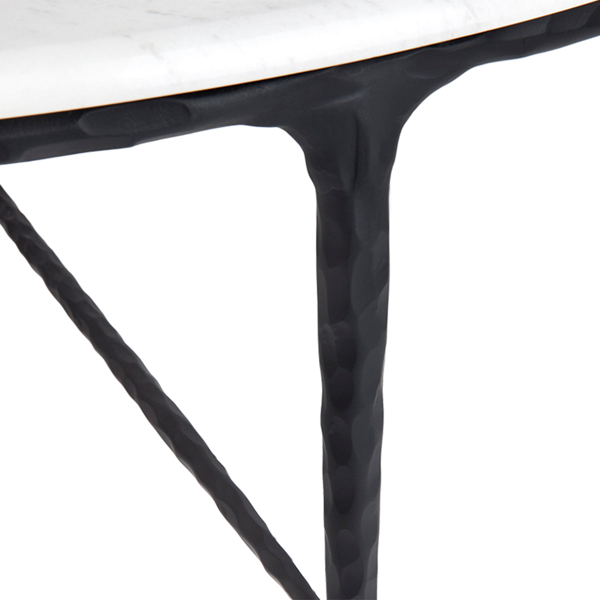 Heston Round Marble Coffee Table - Black