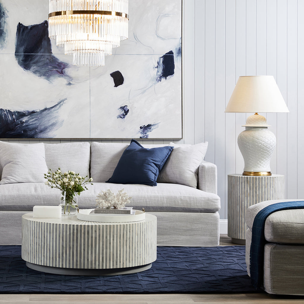 Makayla Bone Inlay Coffee Table - Grey