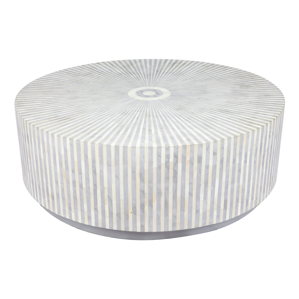 Makayla Bone Inlay Coffee Table - Grey