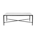 Heston Rectangle Marble Coffee Table - Black