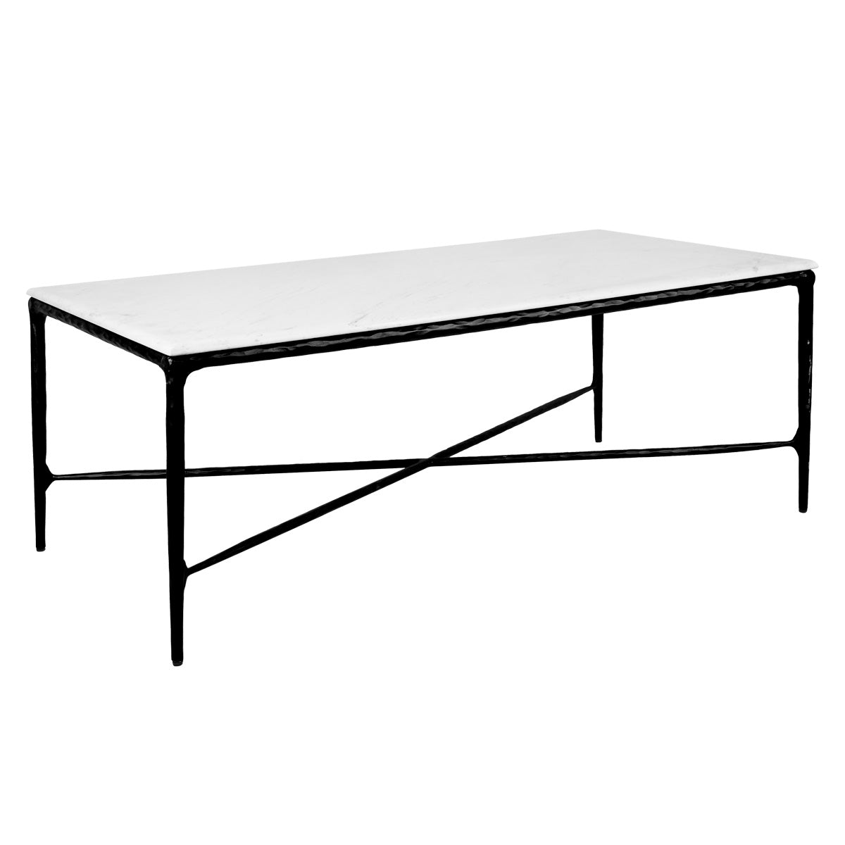 Heston Rectangle Marble Coffee Table - Black