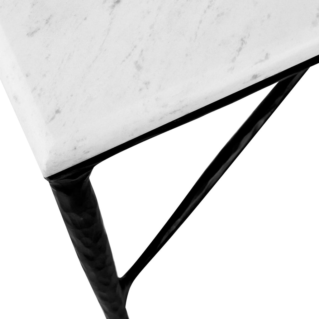 Heston Rectangle Marble Coffee Table - Black