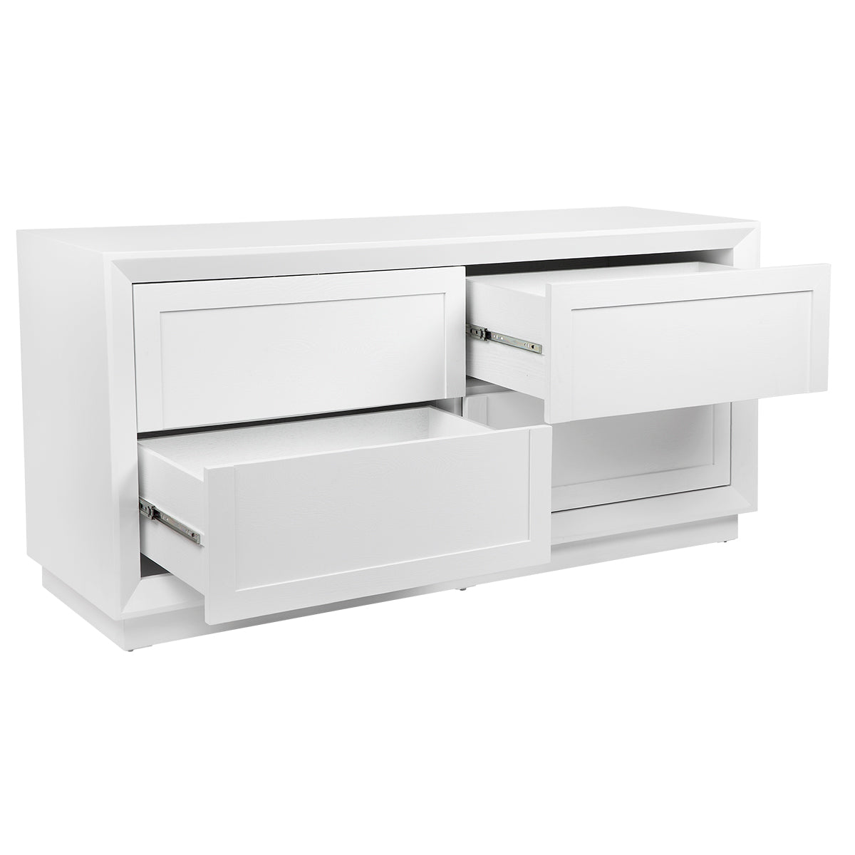 Balmain 4 Drawer Oak Chest - White