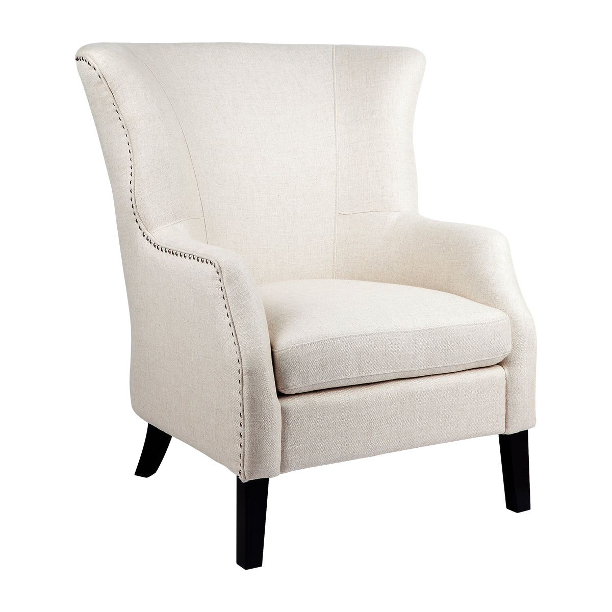 Kristian Wing Back Arm Chair - Natural Linen