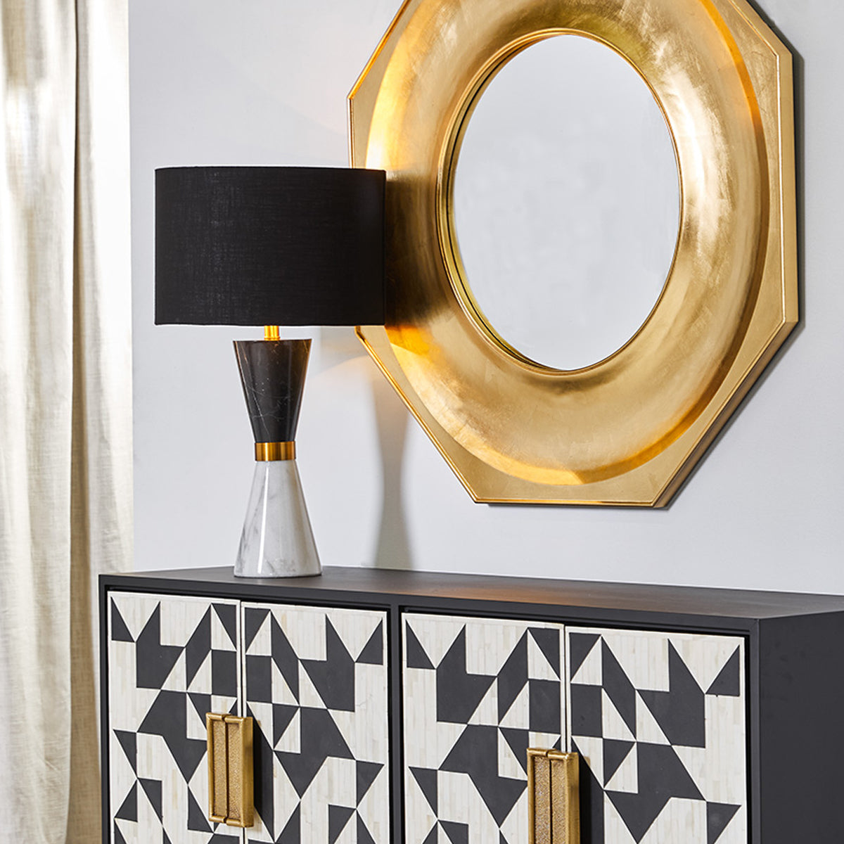 Zander Wall Mirror - Gold Leaf