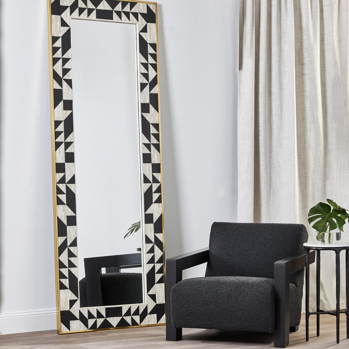 Heston Petite Marble Side Table - Black