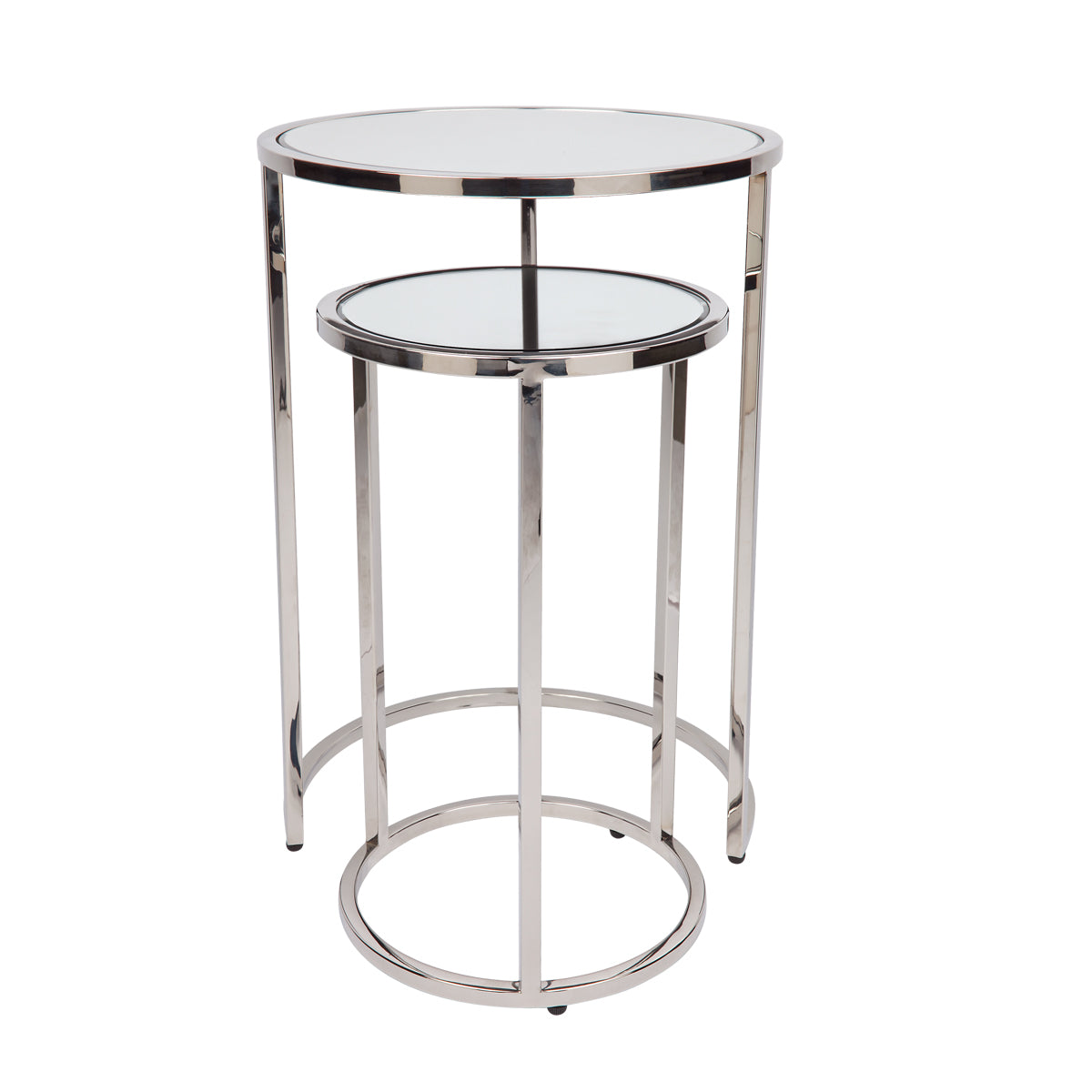 Serene Nesting Side Tables - Nickel