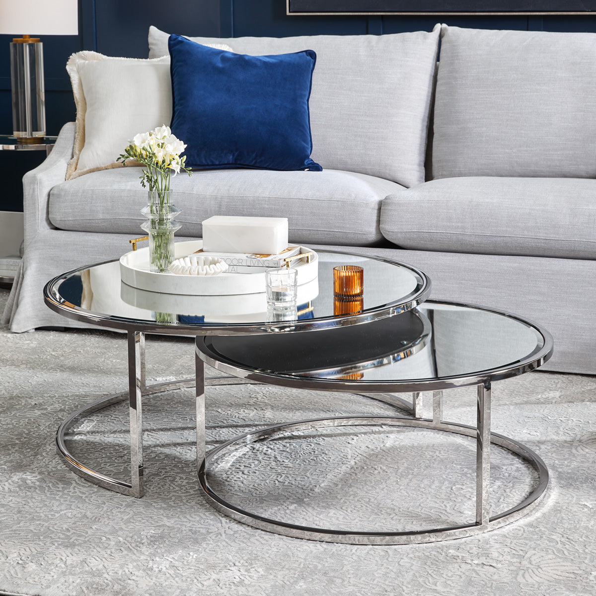 Serene Nesting Coffee Tables - Nickel