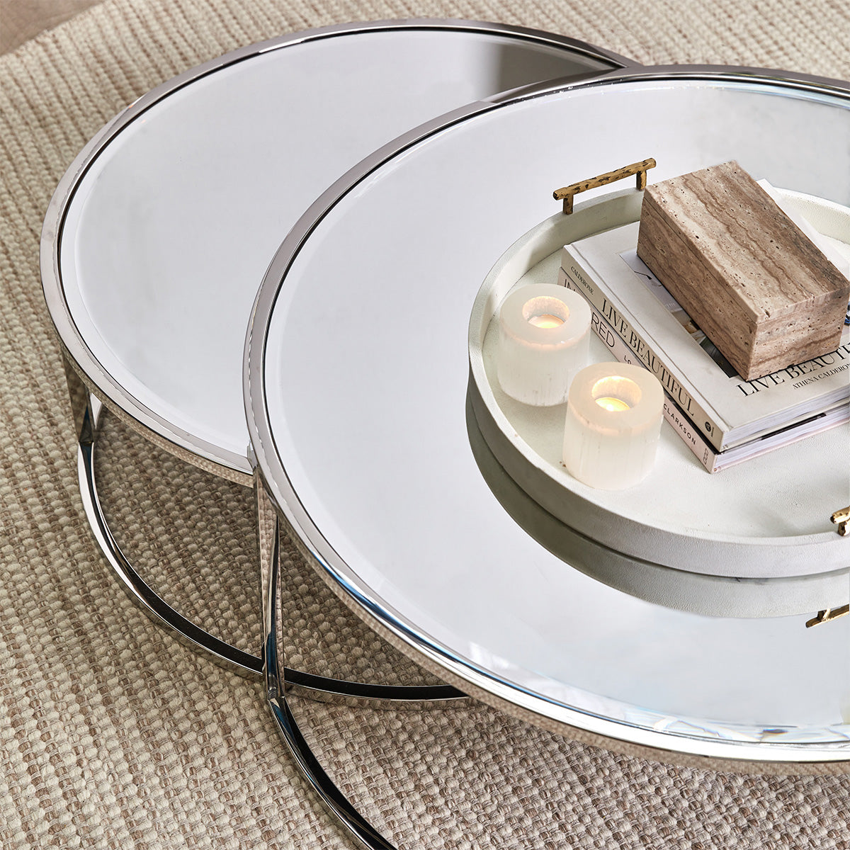 Serene Nesting Coffee Tables - Nickel