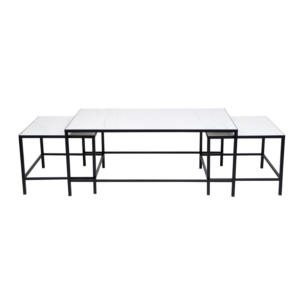 Cocktail Stone Nesting Coffee Tables - Black **discontinued**