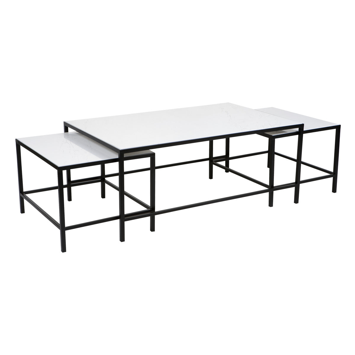 Cocktail Stone Nesting Coffee Tables - Black **discontinued**