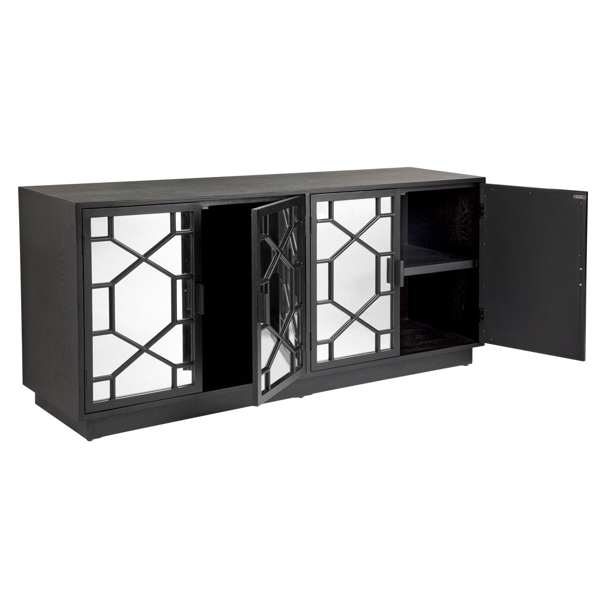 Pyke Mirrored Buffet - Black