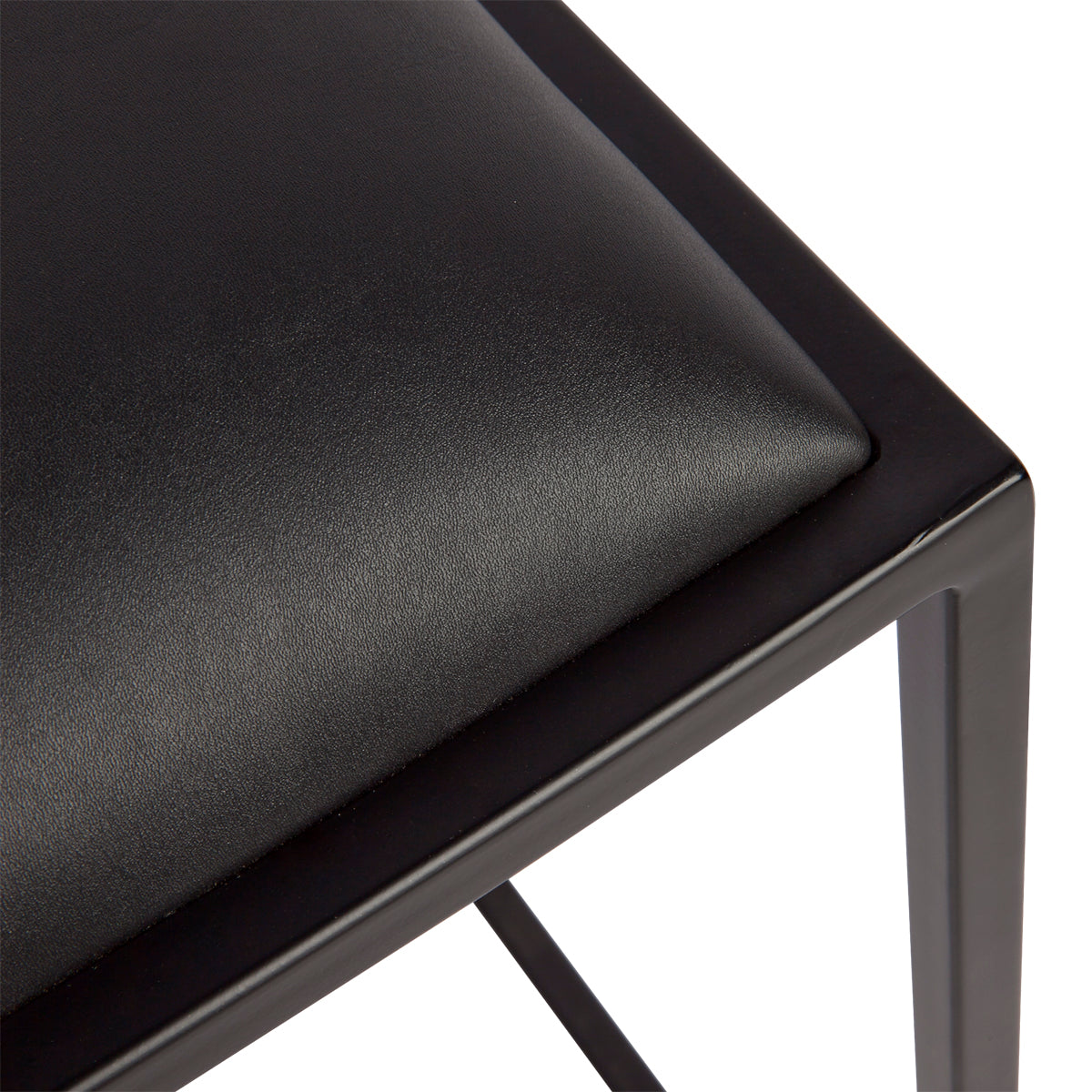 Kai Black Kitchen Stool - Black Vegan Leather