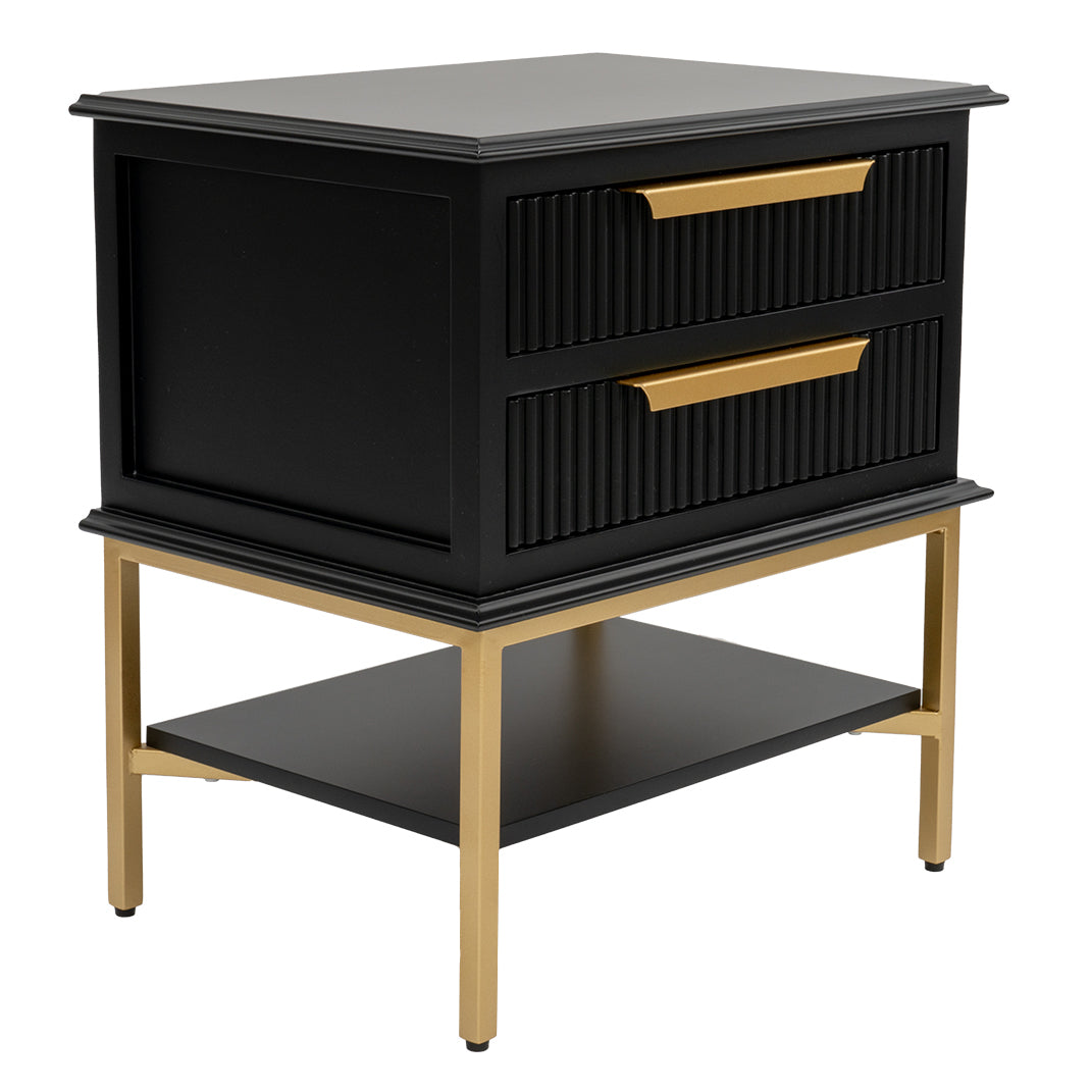 Aimee Bedside Table - Small Black