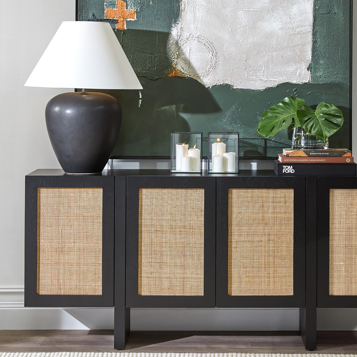 Fleetwood Rattan Buffet - Black