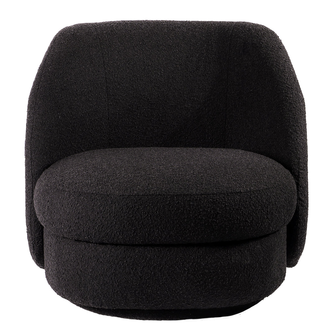 Aurora Swivel Chair - Black Boucle