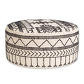BROOKLYN ROUND OTTOMAN WHITE