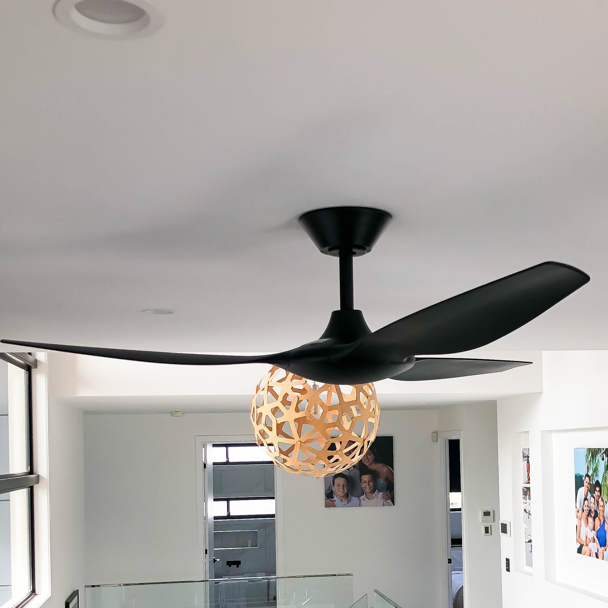 360Fans Delta 56″ (142cm) Black 3 Blade DC Ceiling Fan & Remote Control