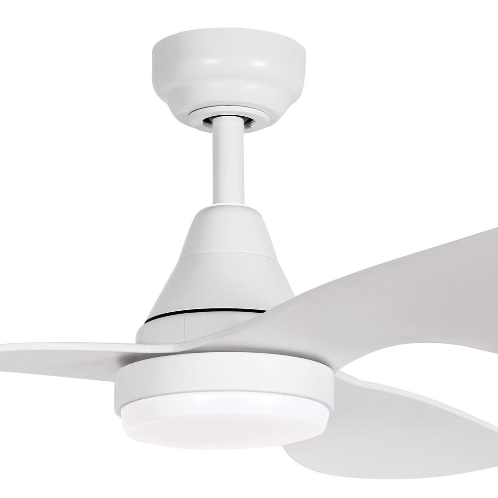 360Fans Simplicity 45″ (114cm) White 3 Blade DC Ceiling Fan with 18W Dimmable LED Light & Remote Control