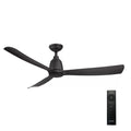 52″ (132cm) Black 3 Blade DC Ceiling Fan & Remote Control