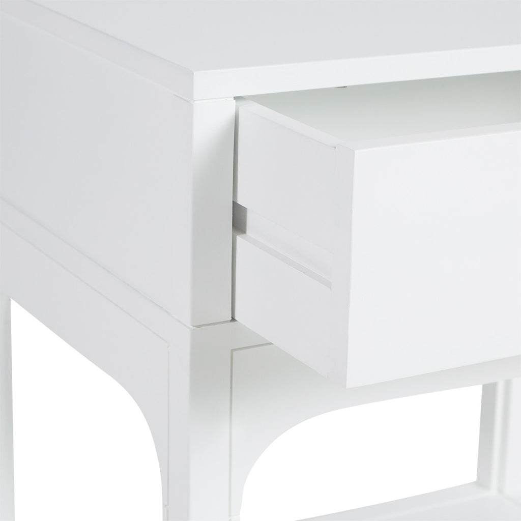 Arco White Bedside Table