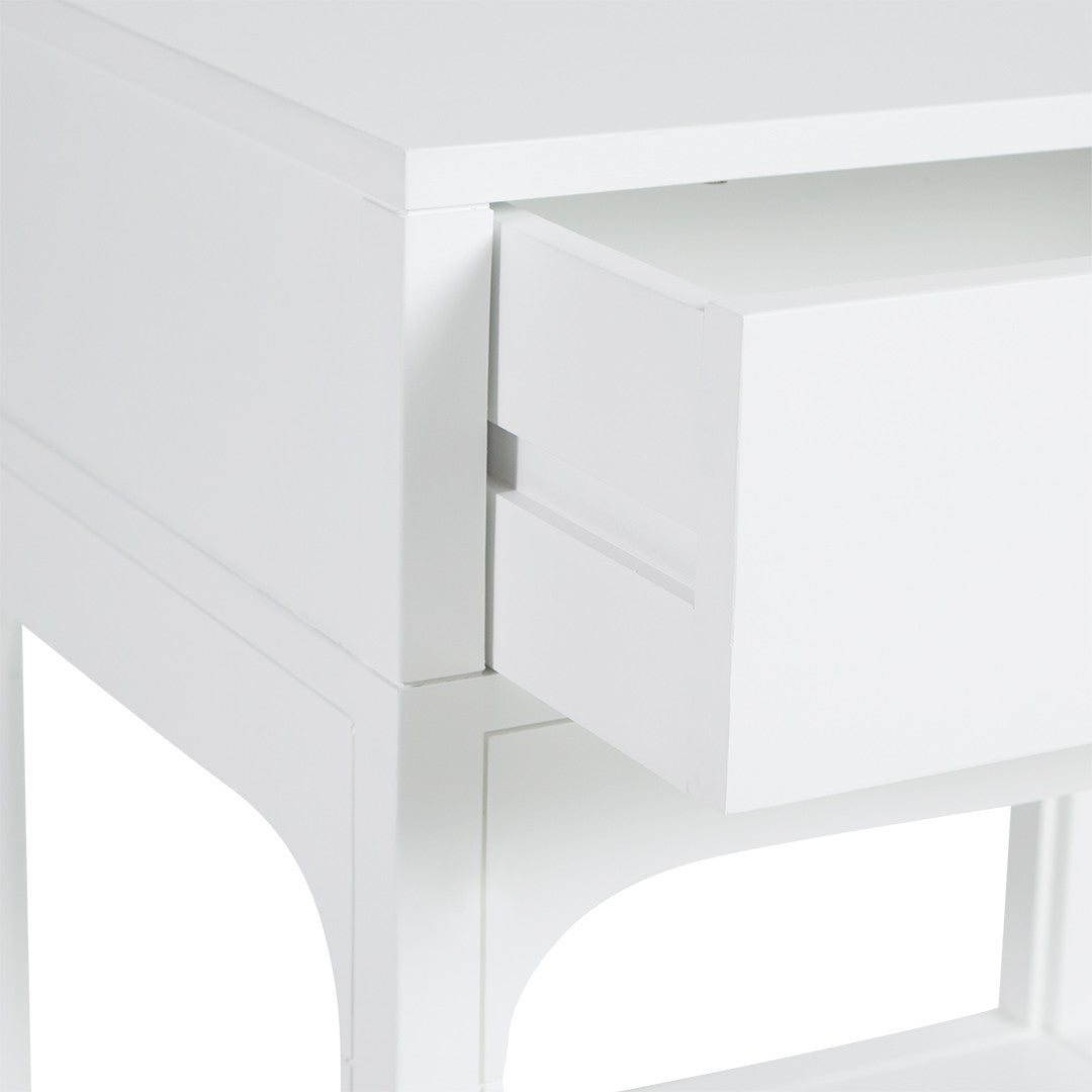 Arco White Bedside Table