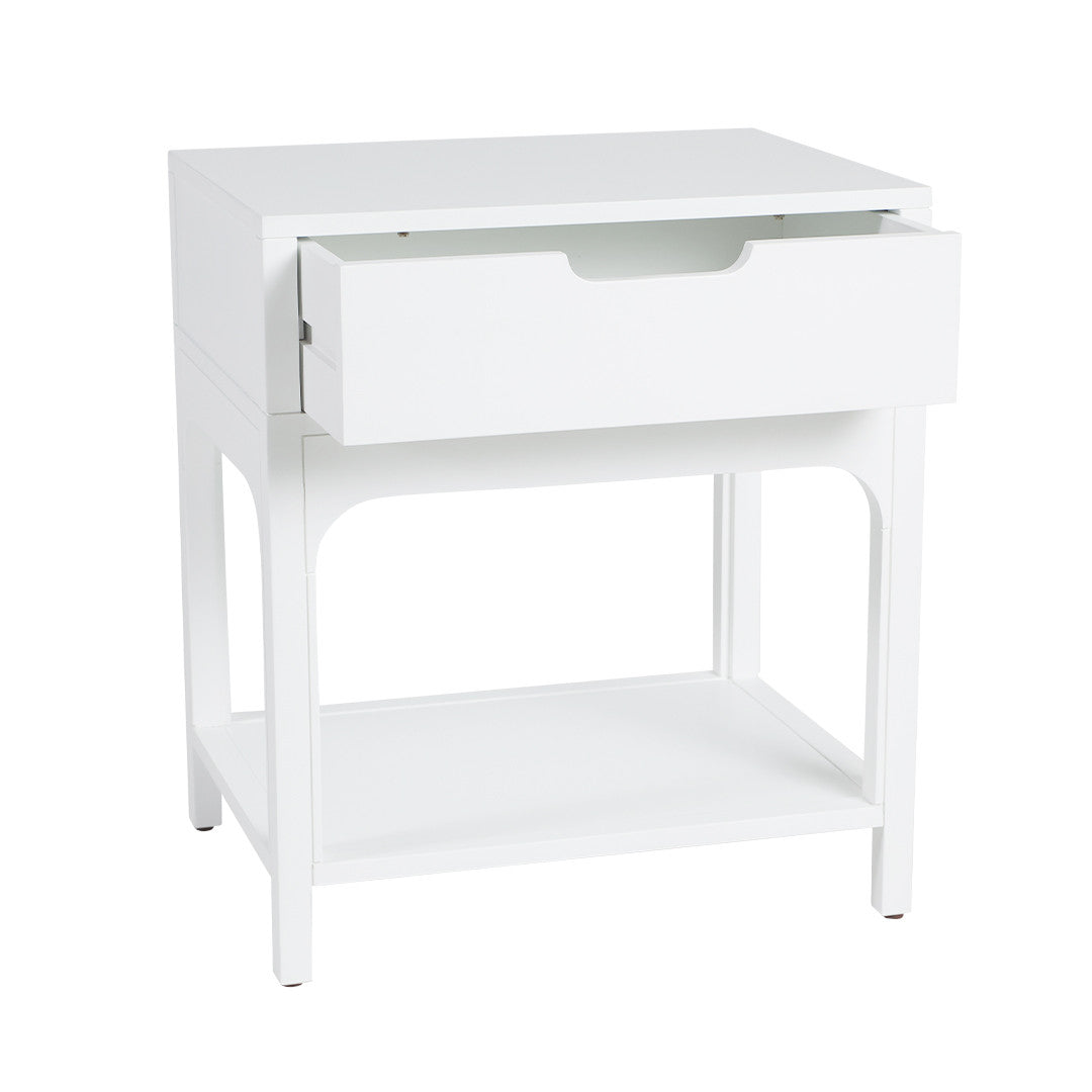 Arco White Bedside Table
