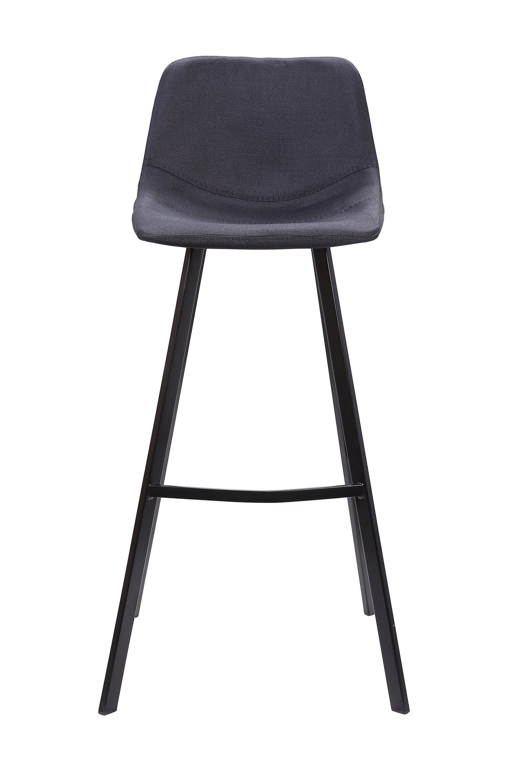 Duke 80cm Bar Stool in Black Fabric (Set of 2)