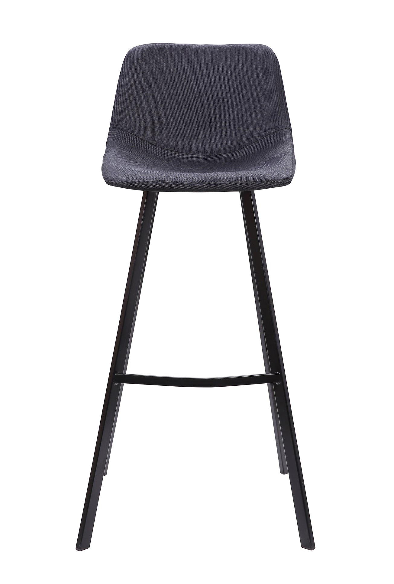 Duke 80cm Bar Stool in Black Fabric (Set of 2)